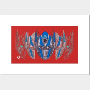 Wireframe Optimus Prime Posters and Art